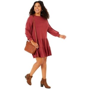 NWT "Ava James" Sweatshirt Dress 3X